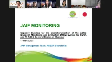 JMT Participation at the Capacity Building for the Operationalisation of the ASCC Blueprint M&E Systems for Myanmar