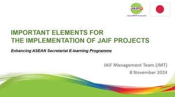 Inception Briefing on Enhancing ASEAN Secretariat E-learning Programme