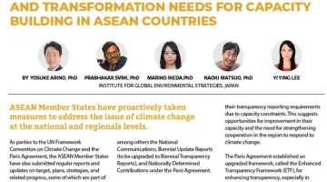 Assessing Climate Change Transparency and Transformation Needs for Capacity Building in ASEAN Countries