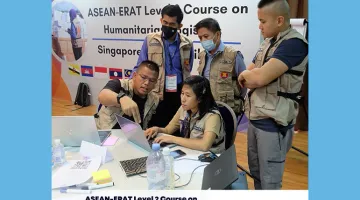 Thirty ASEAN-ERAT Members Completed the Level 2 Courses on Humanitarian Logistics and Civil-Military Coordination in Singapore