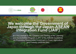 Grow Asia Welcoming JAIF as Key Supporter in the Implementation of Learning and Accreditation Program (LAP) of the ASEAN RAI