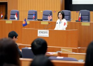 Courtesy Call on Parliamentary Vice-Minister IKUINA by Participants of “JENESYS2024 ASEAN-Japan Students Conference”